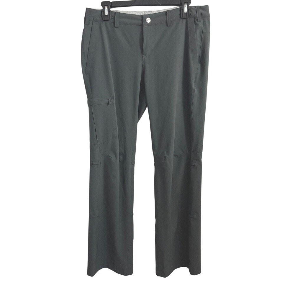 REI Hiking‎ Pants Womens 10 Petite Gray Straight Fit Outdoor Tech Activewear